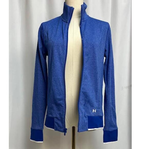 NWT! Under Armour Women's Threadborne Full Zip Jacket Blue SMALL - Picture 3 of 7